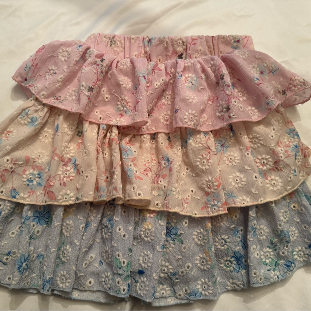 Flowers by Zoe Pink and Blue Floral Skirt